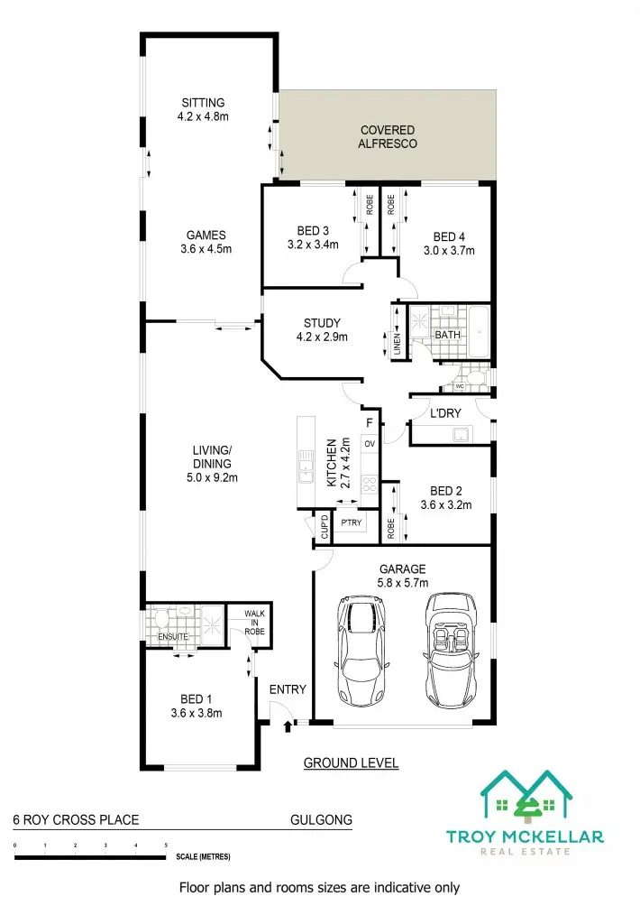 Floorplan of Homely house listing, 6 Roy Cross Place, Gulgong NSW 2852