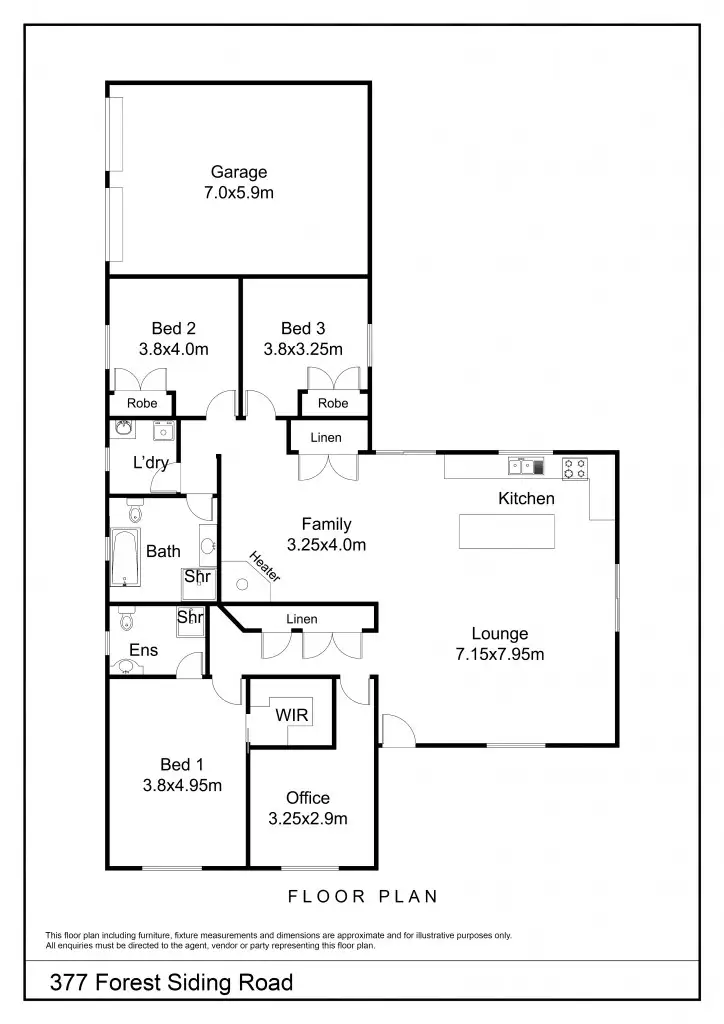 Floorplan of Homely rural property listing, 377 Forest Siding Road, Middle Arm VIA, Goulburn NSW 2580