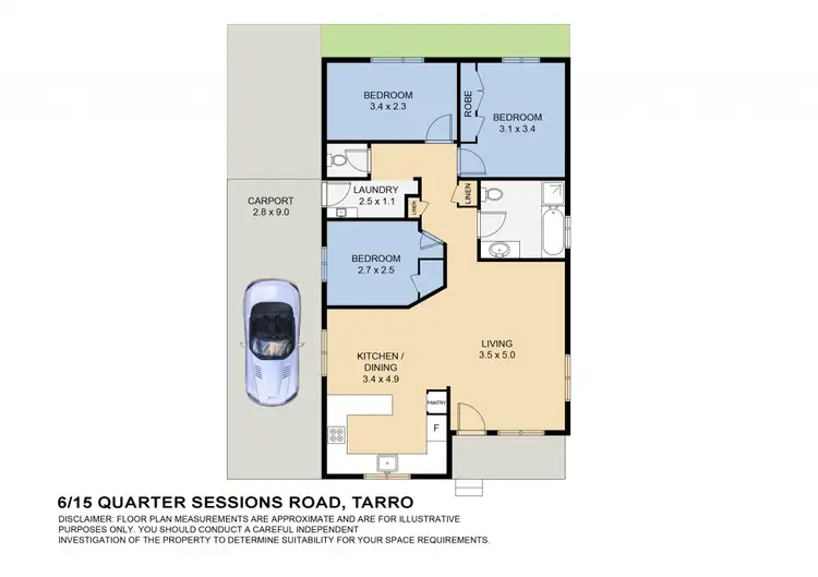 Floorplan of Homely house listing, 6/15 Quarter Sessions Road, Tarro NSW 2322