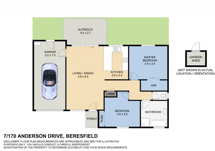 Floorplan of Homely villa listing, 7/170 Anderson Drive, Beresfield NSW 2322