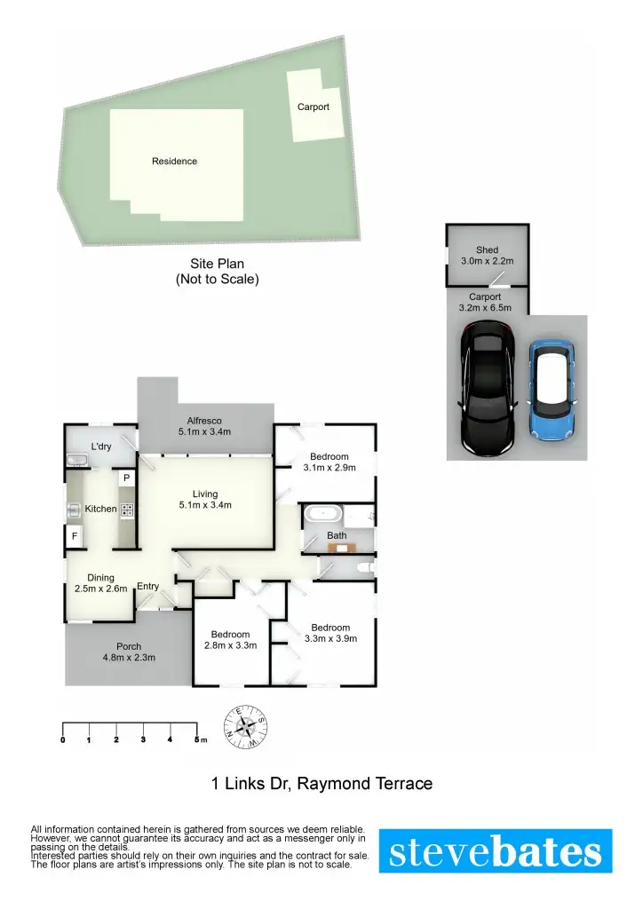 Floorplan of Homely house listing, 1 Links Drive, Raymond Terrace NSW 2324