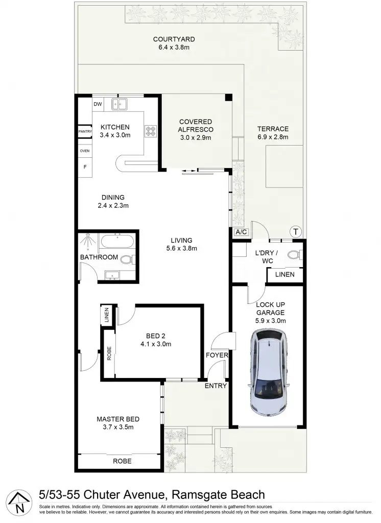 Floorplan of Homely villa listing, 5/53-55 Chuter Avenue, Ramsgate NSW 2217