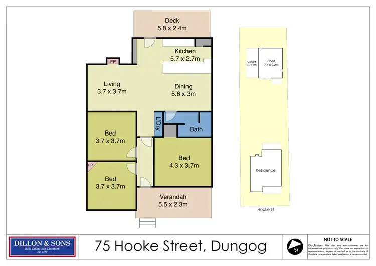 Floorplan of Homely house listing, 75 Hooke Street, Dungog NSW 2420