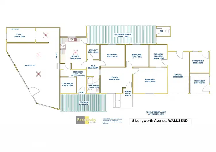 Floorplan of Homely house listing, 8 Longworth Avenue, Wallsend NSW 2287