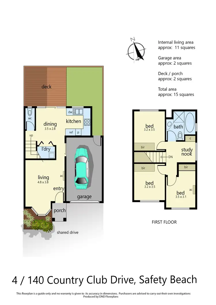 Floorplan of Homely townhouse listing, 4/140 Country Club Drive, Safety Beach VIC 3936