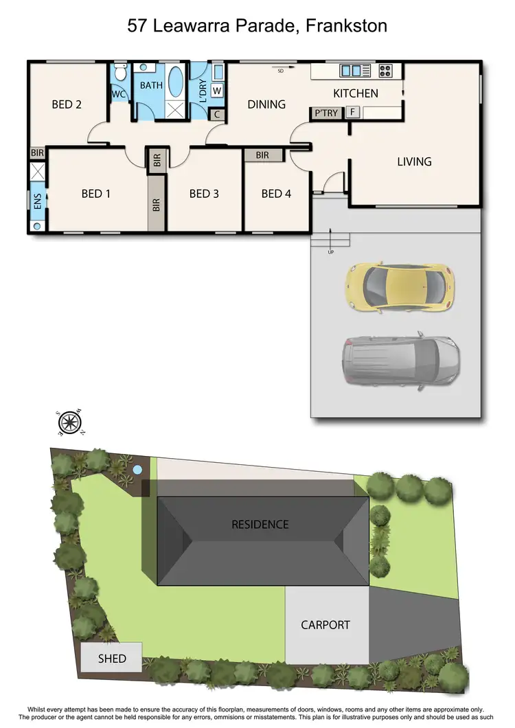 Floorplan of Homely house listing, 57 Leawarra Parade, Frankston VIC 3199