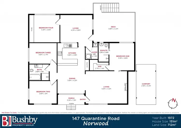 Floorplan of Homely house listing, 147 Quarantine Road, Norwood TAS 7250