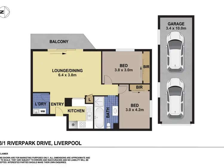 Floorplan of Homely unit listing, 43/1 Riverpark Drive, Liverpool NSW 2170
