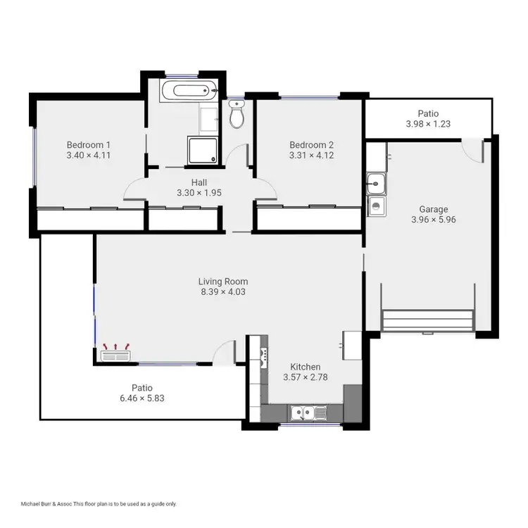 Floorplan of Homely unit listing, 3/31-35 South Road, West Ulverstone TAS 7315