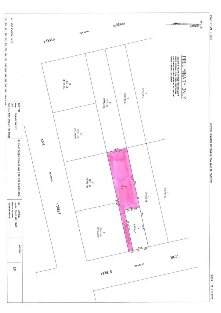 Floorplan of Homely land listing, 19 Lowe Street, Clarence Town NSW 2321