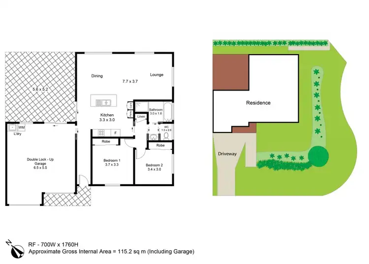 Floorplan of Homely semi-detached listing, 2/1 Lisa Place, Rutherford NSW 2320
