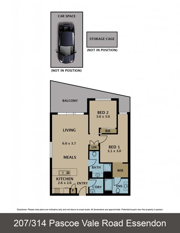 Floorplan of Homely apartment listing, 207/314 Pascoe Vale Road, Essendon VIC 3040