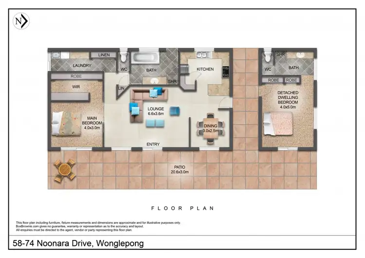 Floorplan of Homely house listing, 58-74 NOONARA DRIVE, Wonglepong QLD 4275