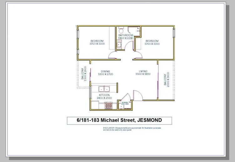 Floorplan of Homely house listing, 6/181-183 Michael Street, Jesmond NSW 2299