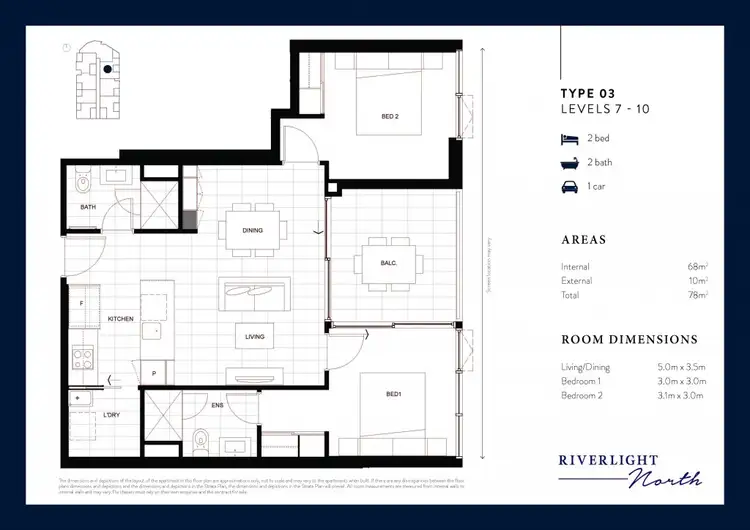 Floorplan of Homely apartment listing, 20003/320 Macarthur Avenue, Hamilton QLD 4007