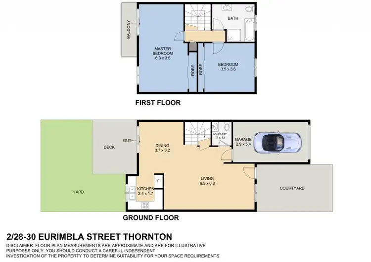Floorplan of Homely townhouse listing, 2/28 Eurimbla Street, Thornton NSW 2322