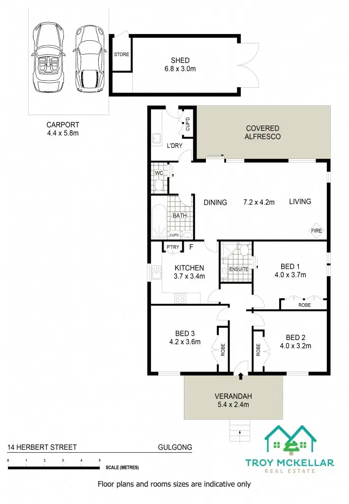 Floorplan of Homely house listing, 14 Herbert Street, Gulgong NSW 2852