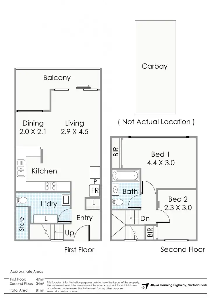 Floorplan of Homely apartment listing, 40/54 Canning Hwy, Victoria Park WA 6100