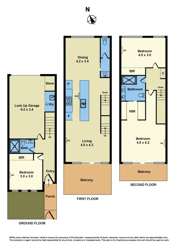 Floorplan of Homely townhouse listing, 1/57 Blyth Street, Altona VIC 3018