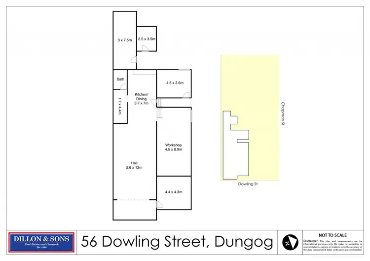 Floorplan of Homely house listing, 56 Dowling Street, Dungog NSW 2420