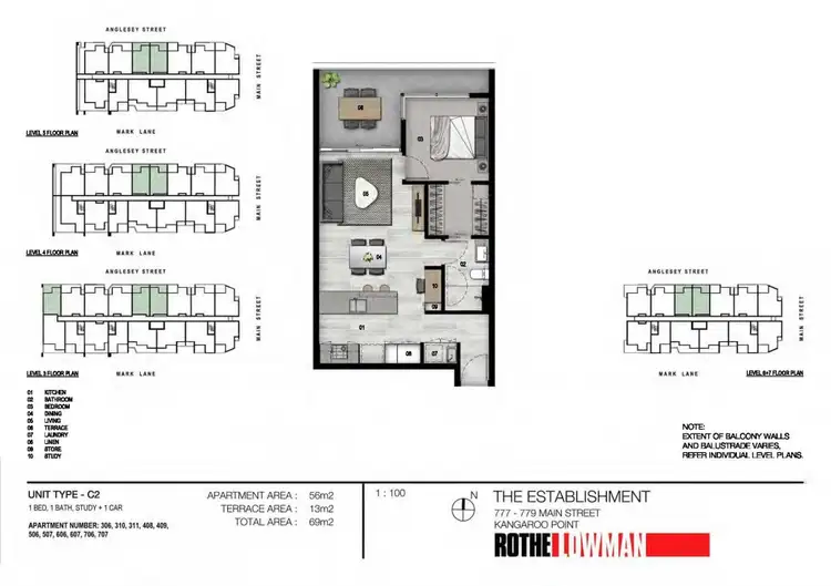 Floorplan of Homely apartment listing, 707/36 Anglesey Street, Kangaroo Point QLD 4169