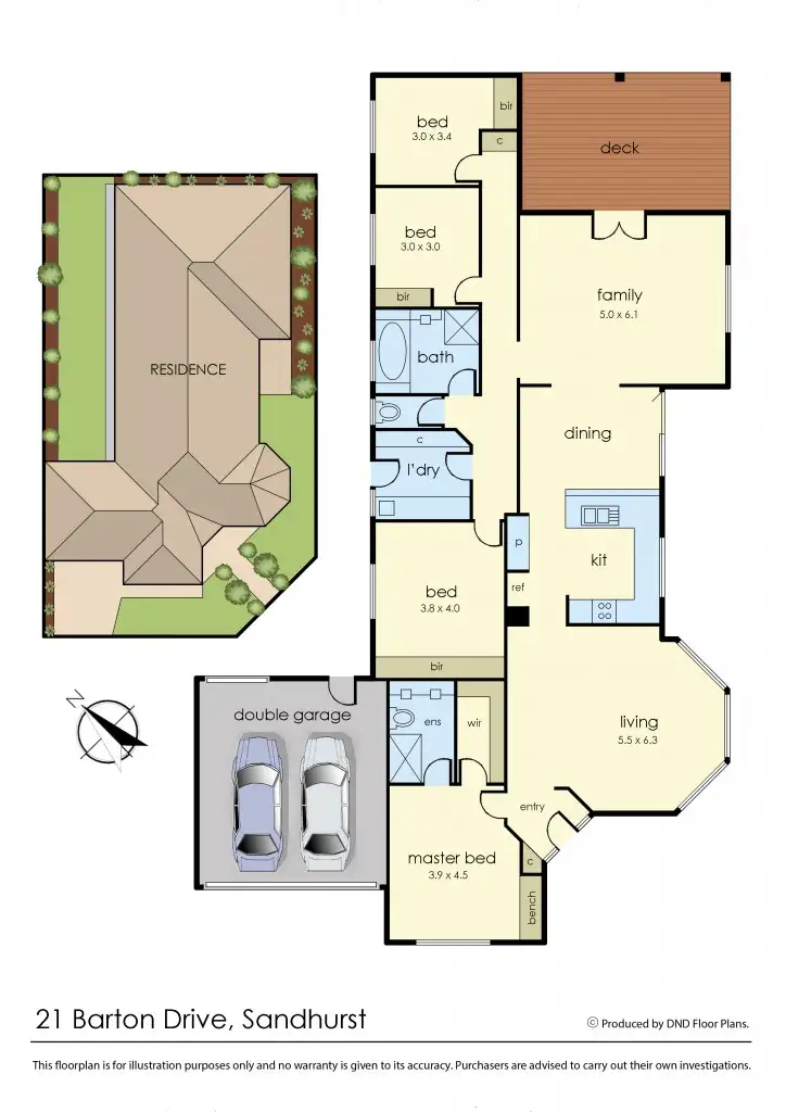 Floorplan of Homely house listing, 21 Barton Drive, Sandhurst VIC 3977
