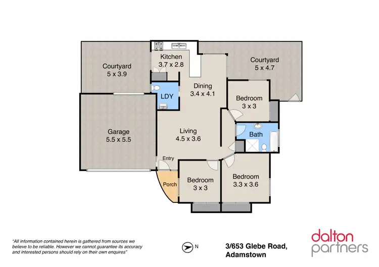 Floorplan of Homely villa listing, 3/653 Glebe Road, Adamstown NSW 2289