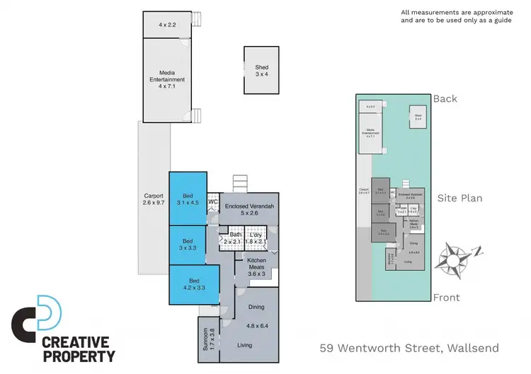 Floorplan of Homely house listing, 59 Wentworth Street, Wallsend NSW 2287