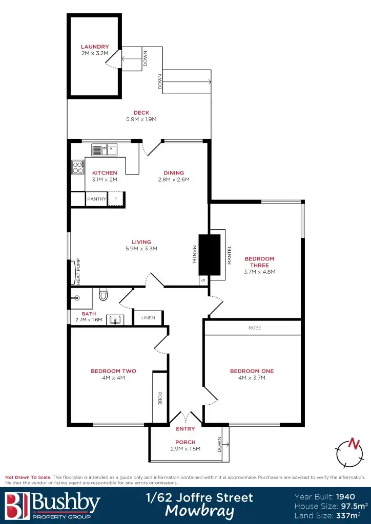 Floorplan of Homely house listing, 1/62 Joffre Street, Mowbray TAS 7248