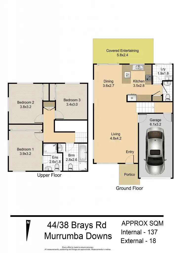 Floorplan of Homely townhouse listing, 44/38-48 Brays Rd, Murrumba Downs QLD 4503