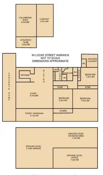 Floorplan of Homely house listing, 90 Locke Street, Warwick QLD 4370