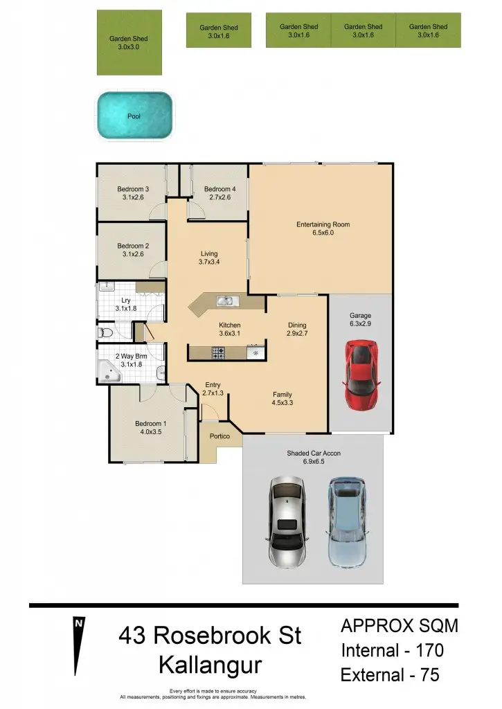 Floorplan of Homely house listing, 43 Rosebrook Street, Kallangur QLD 4503