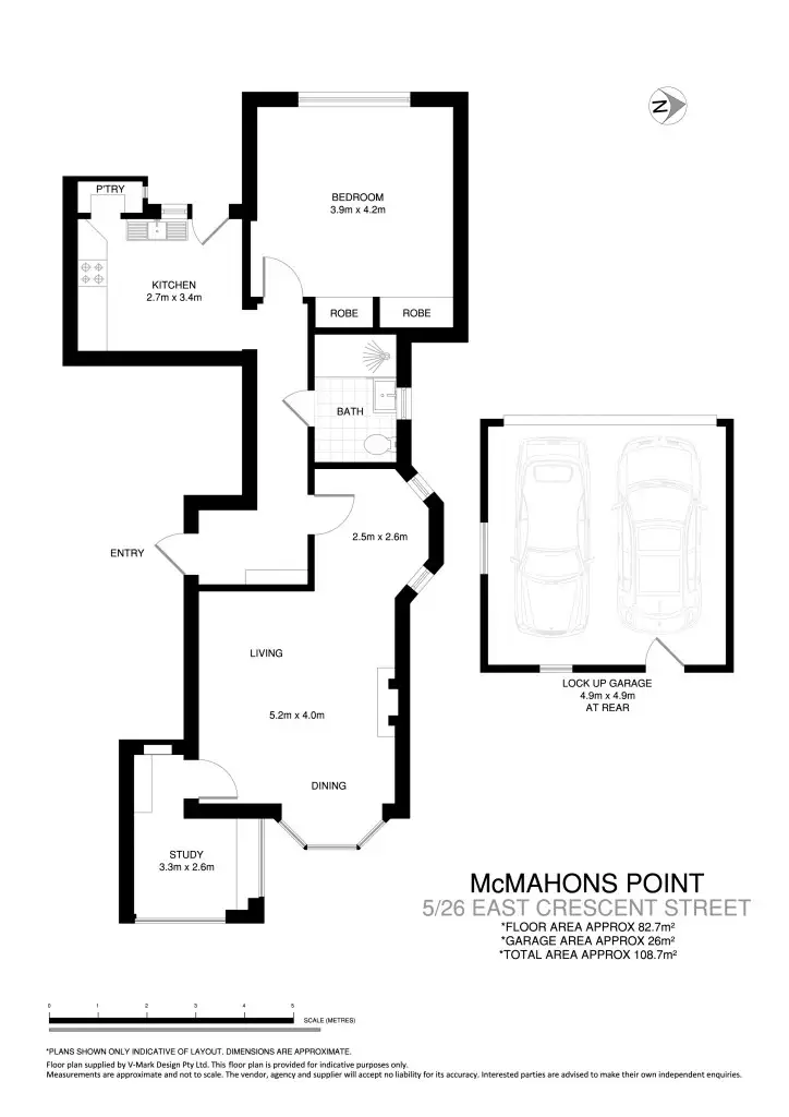Floorplan of Homely apartment listing, 5/26 East Crescent Street, Mcmahons Point NSW 2060