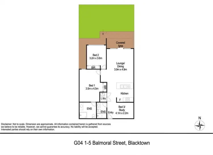 Floorplan of Homely unit listing, G04/1-3 Balmoral Street, Blacktown NSW 2148