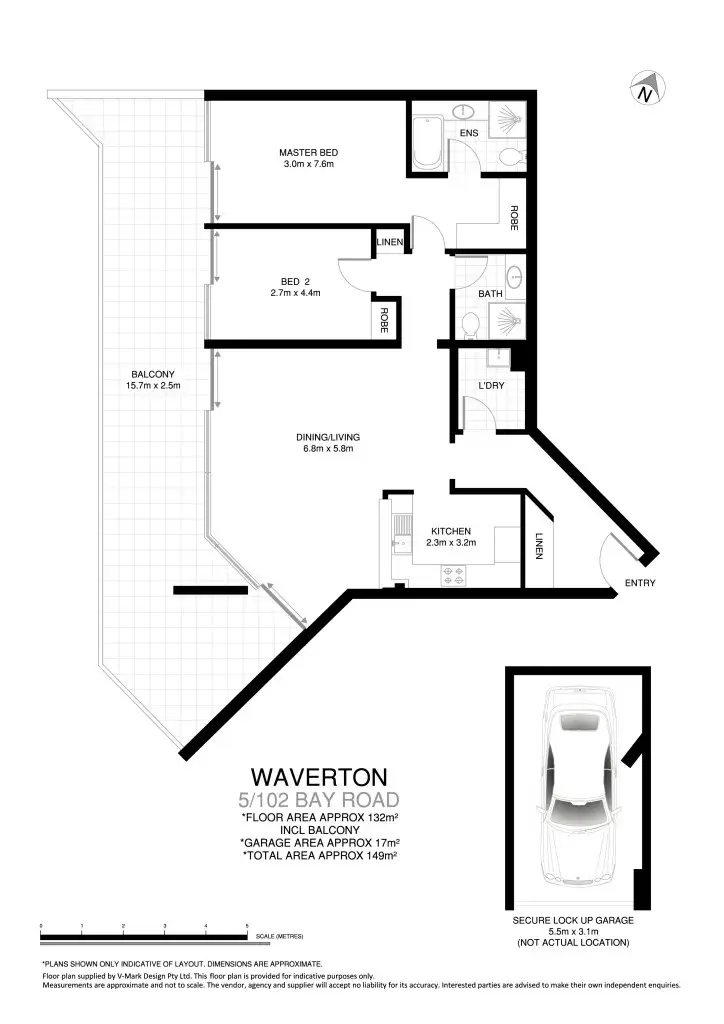 Floorplan of Homely apartment listing, 5/102 Bay Road, Waverton NSW 2060