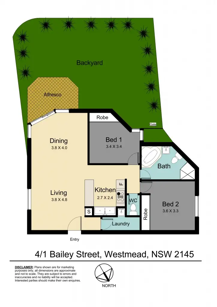 Floorplan of Homely apartment listing, 4/1 Bailey Street, Westmead NSW 2145