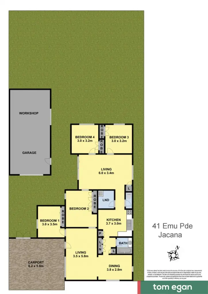 Floorplan of Homely house listing, 41 Emu Parade, Jacana VIC 3047