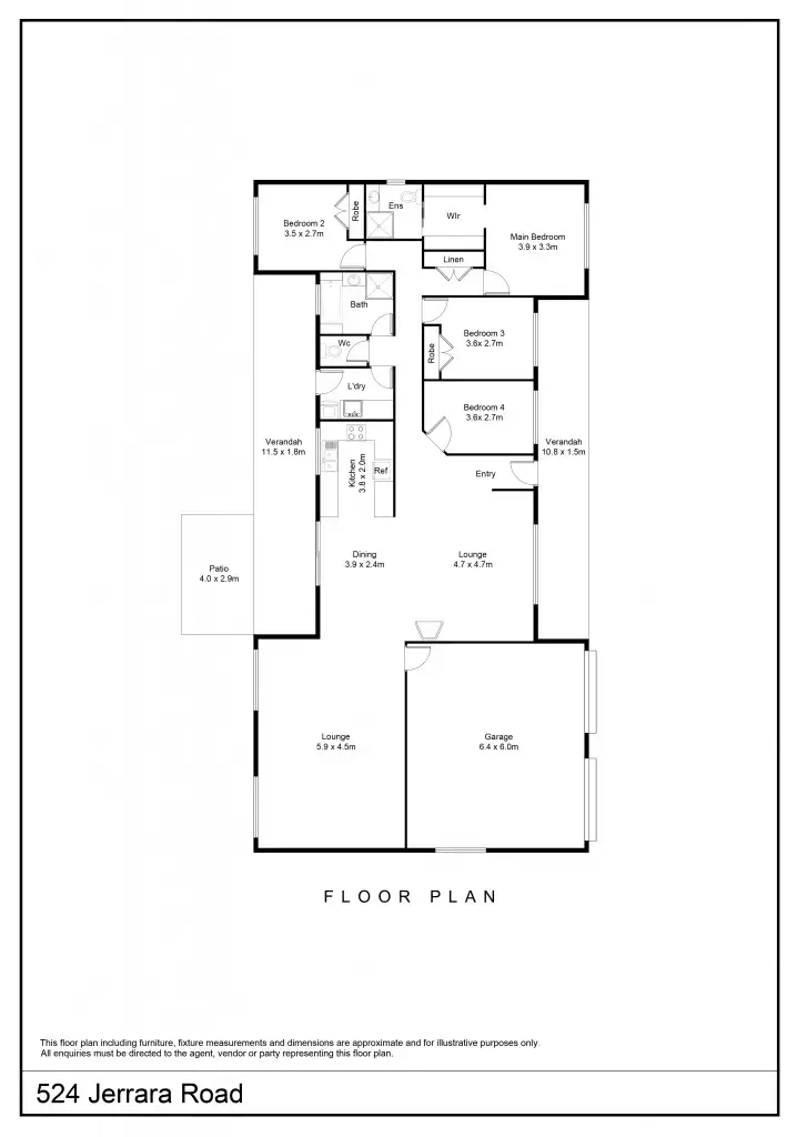 Floorplan of Homely rural property listing, 524 Jerrara Road, Marulan NSW 2579