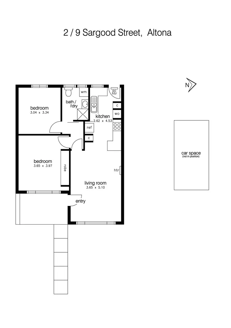 Floorplan of Homely unit listing, 2/9 Sargood Street, Altona VIC 3018