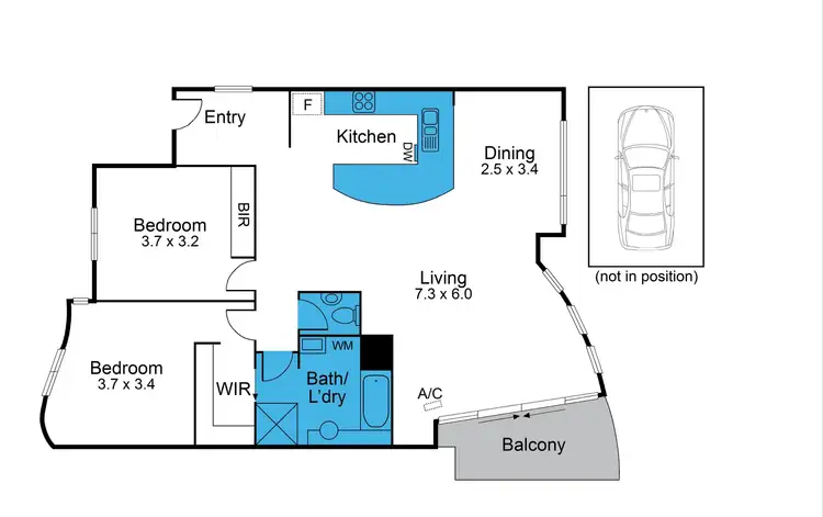 Floorplan of Homely apartment listing, 211/23 Queens Road, Melbourne VIC 3004
