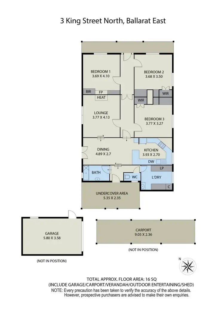 Floorplan of Homely house listing, 3 King Street North, Ballarat East VIC 3350