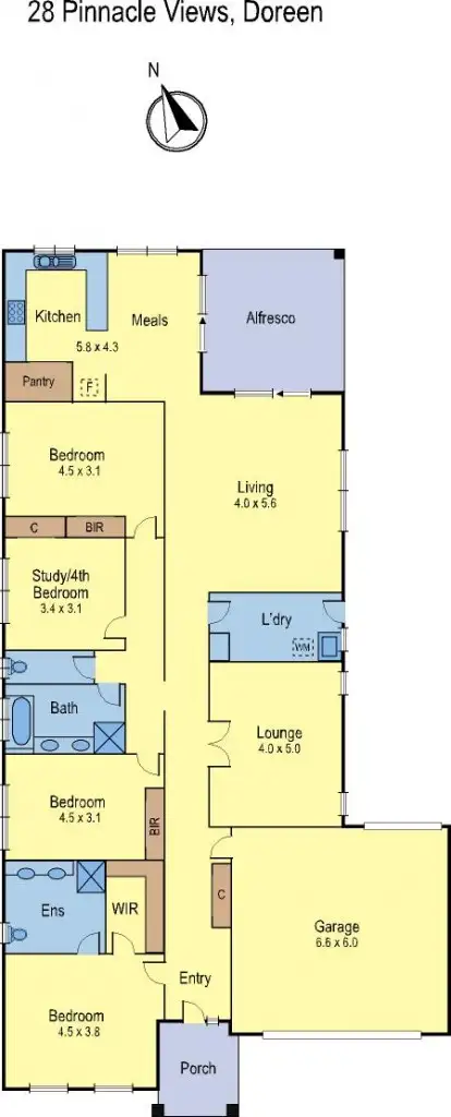 Floorplan of Homely house listing, 28 Pinnacle Views, Doreen VIC 3754