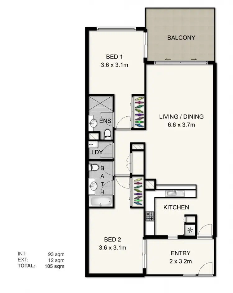 Floorplan of Homely unit listing, 20/38 Brougham Street, Fairfield QLD 4103
