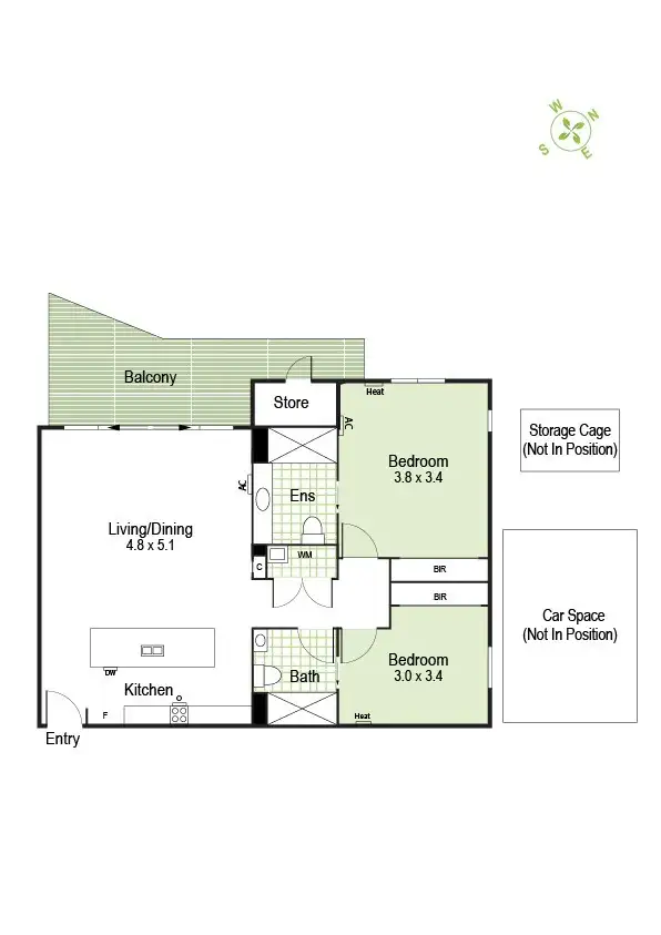 Floorplan of Homely unit listing, 107/77 Nott, Port Melbourne VIC 3207