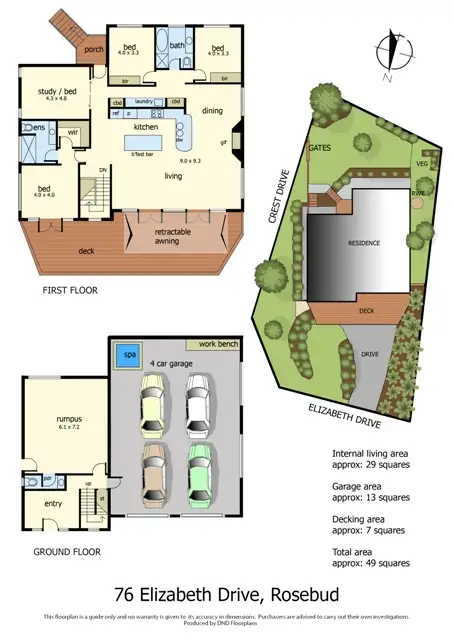 Floorplan of Homely house listing, 76 Elizabeth Drive, Rosebud VIC 3939