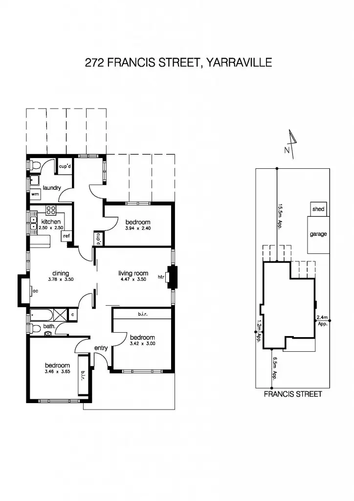 Floorplan of Homely house listing, 272 Francis Street, Yarraville VIC 3013