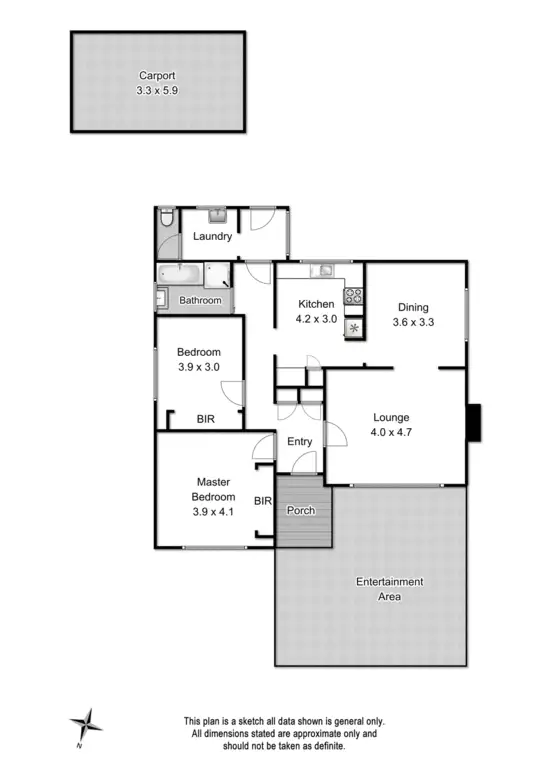 Floorplan of Homely unit listing, 1/46 Bedford Road, Ringwood VIC 3134