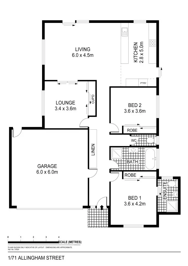 Floorplan of Homely house listing, 1/71 Allingham Street, Golden Square VIC 3555