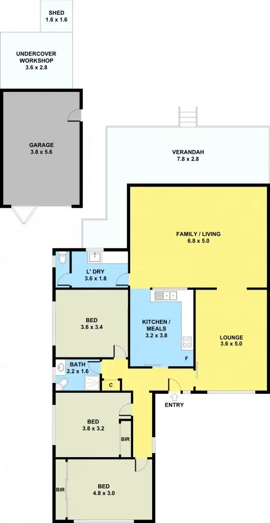 Floorplan of Homely house listing, 18 Langton Street, Glenroy VIC 3046