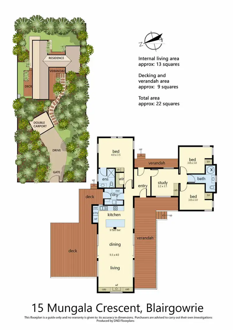 Floorplan of Homely house listing, 15 Mungala Crescent, Blairgowrie VIC 3942